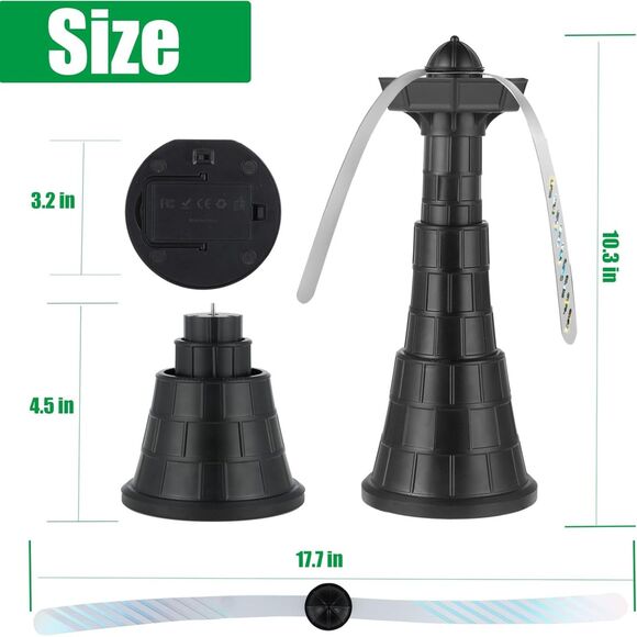 Fly Fans for Tables 3pcs,Outdoor Table Top Fly Fan Height adjustable - Picture 3 of 6